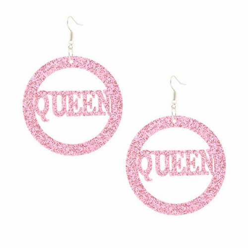 Customizable pink jewellery wholesale suppliers personalized large hoop earrings with name factory